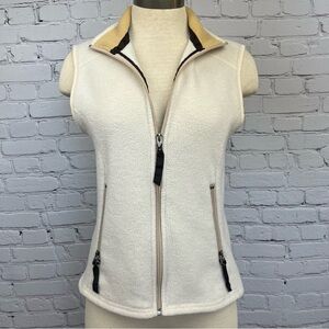 Vintage Patagonia Synchilla Full Zip Fleece Vest Ivory Cream Sz S